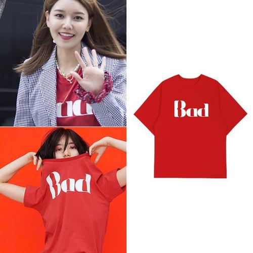 miss a裴秀智少女时代崔秀英同款短袖t恤宽松印花夏季男女上衣