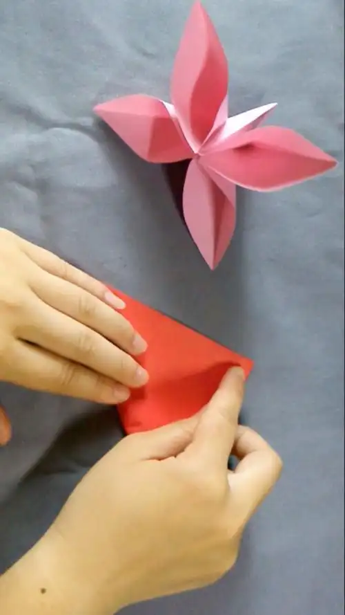 亲子手工折纸diy-纽扣花