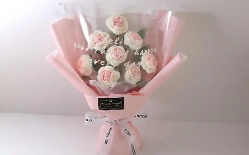 米妈手作花束包装渐变玫瑰包装纸包装教程