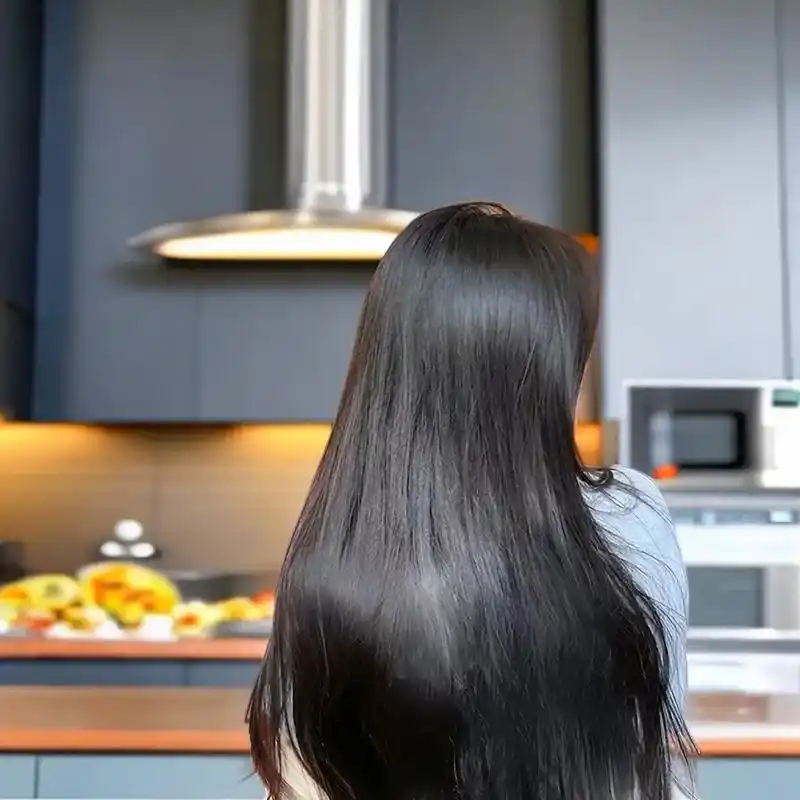 蓬松黑长直简直就是氛围感天花板!  朋友说我背影照就是 - 抖音