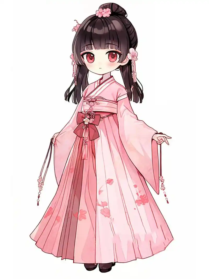 分享#02#女孩#02#q版人物矢量图##q版人物#02#动漫人物##古风