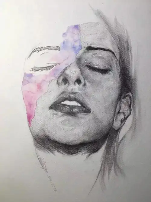 插画小记素描人像步骤