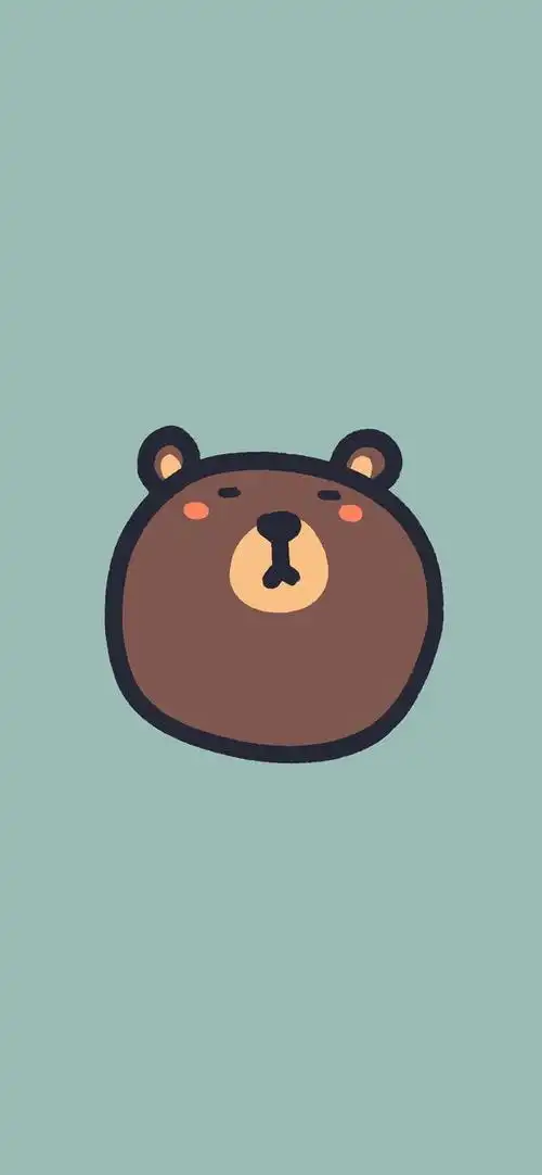 一组可爱小动物卡通手机壁纸