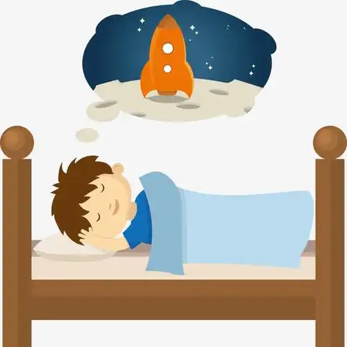 小男孩睡觉做梦