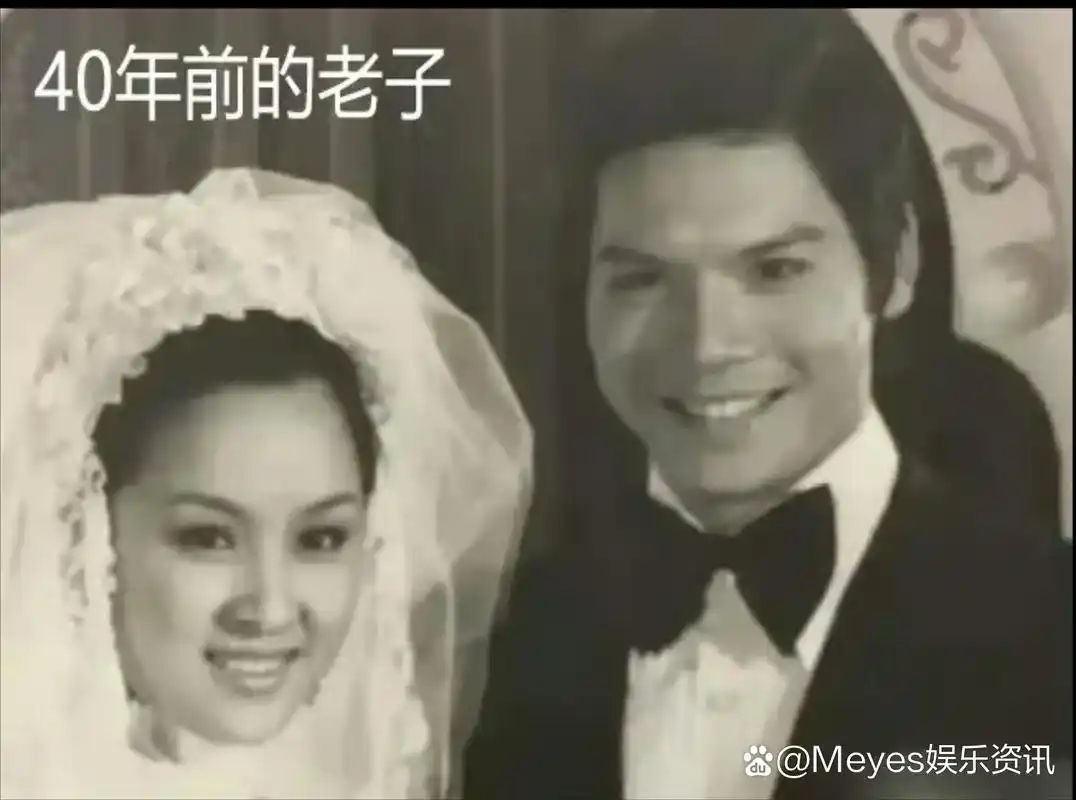 看看向华强与丁佩40年前的结婚照,向佐郭碧婷简直就是一个模子刻出来