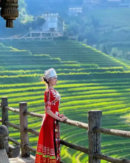 去龙脊梯田当一次瑶族姑娘吧