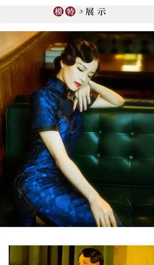 古装复古手推波纹刘海发片旗袍造型民国老上海拉花大波浪演出假发棕