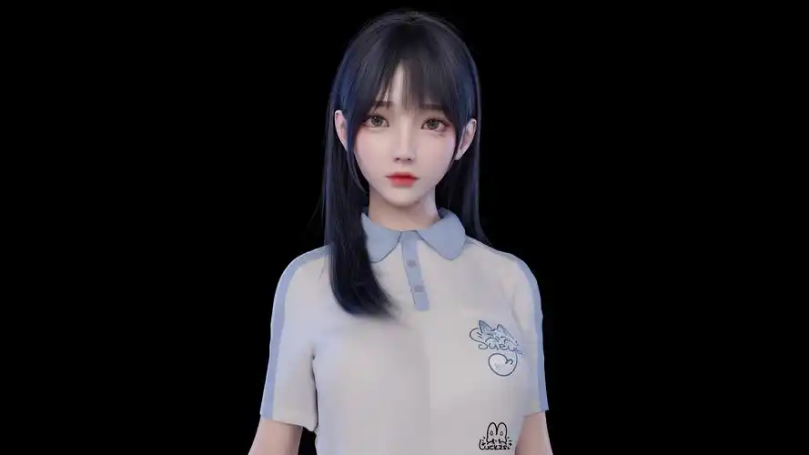 好看3d美女 长发 白色衣服美女电脑壁纸_动漫壁纸_墨鱼部落格