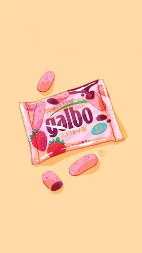 一包零食,几片火腿肠,可爱粉色系品牌,高清图片,手机壁纸