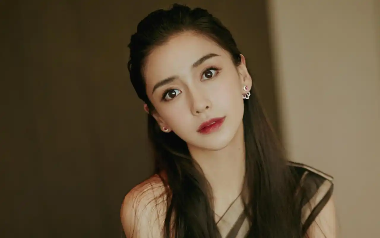 angelababy黑纱礼服性感图片桌面壁纸