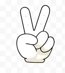 卡通剪刀手势矢量图下载