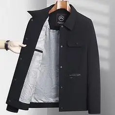 外套_老人头(laorentou)24年春秋季男士夹克轻奢翻领春秋新款纯色高端