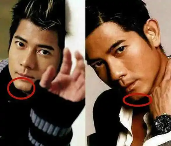 而男星里,苹果下巴最为出名的就是黄晓明