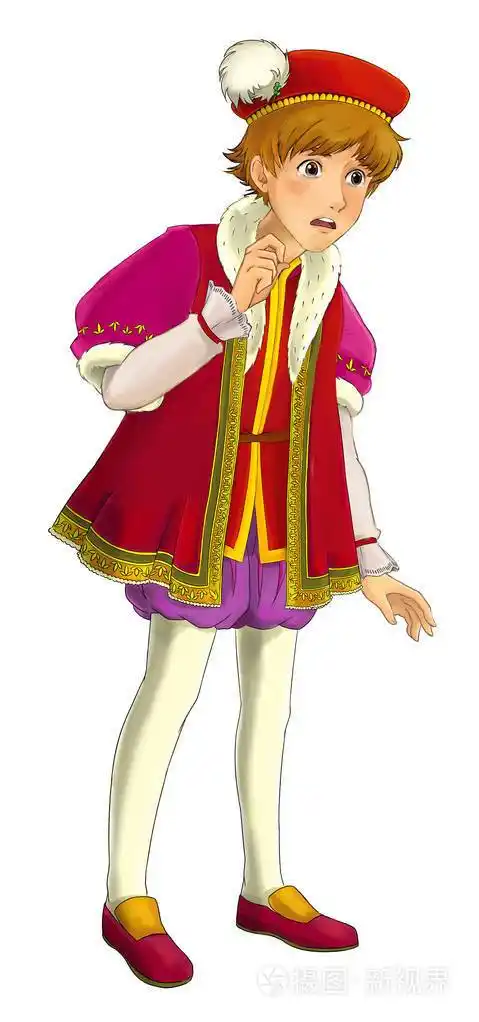 卡通人物贵族王子儿童插画