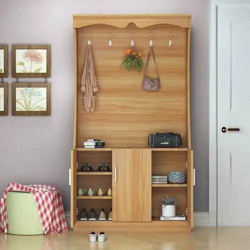 鞋柜家用进门门口挂衣架一体柜经济型新款玄关柜入户门多功能鞋柜