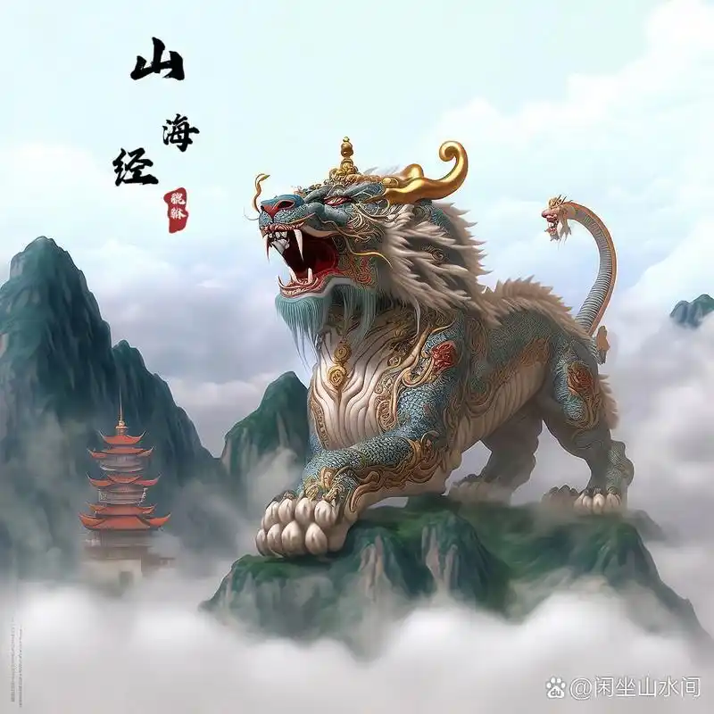 《山海经》神兽之-貔貅,寓意招财聚宝.