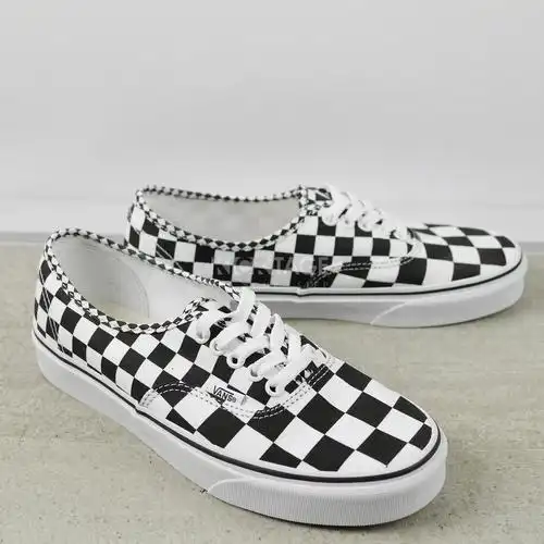 ksvans authentic mix 黑白 混和 格纹 棋盘格 帆布 男女 休闲滑板鞋