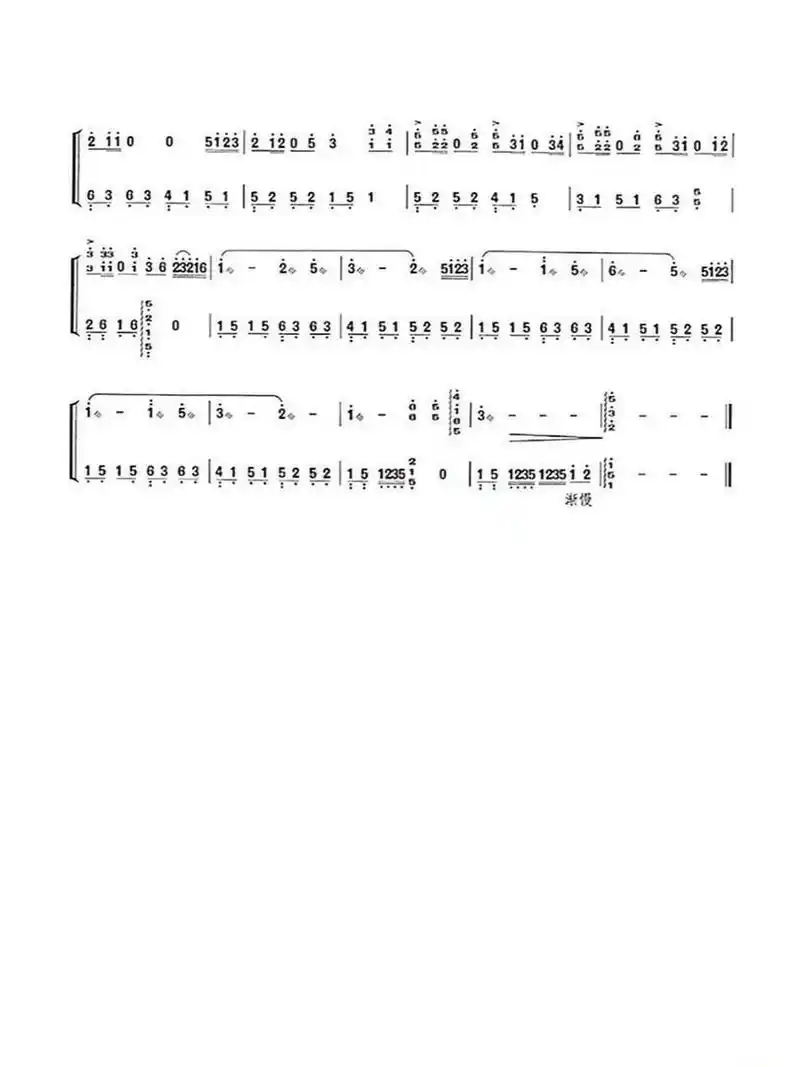 《菊次郎的夏天》古筝谱分享 我弹得版本前三小节是自己改编,主旋律是