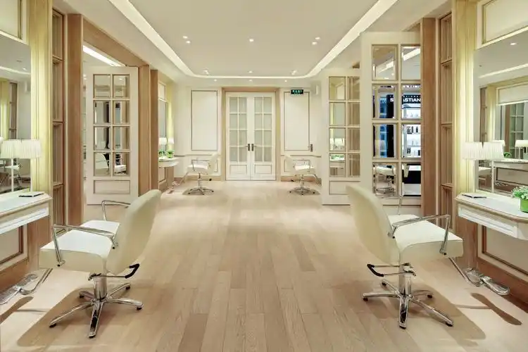 大型理发店室内吊顶装修效果图