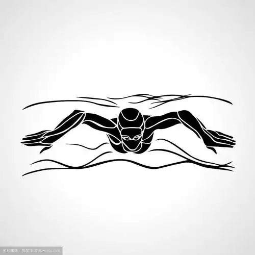 蛙泳游泳女性剪影运动