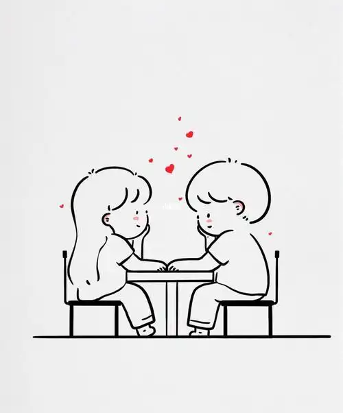 爱情简笔画爱情简笔画情侣