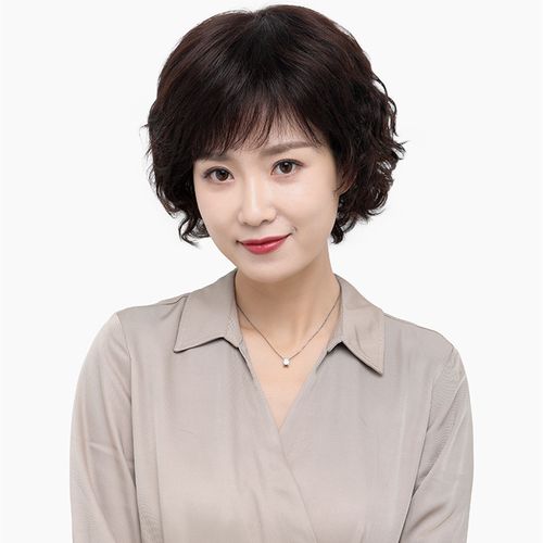 复古旗袍假发中国假发发型之行女性时尚假发2021中老年时尚短卷发