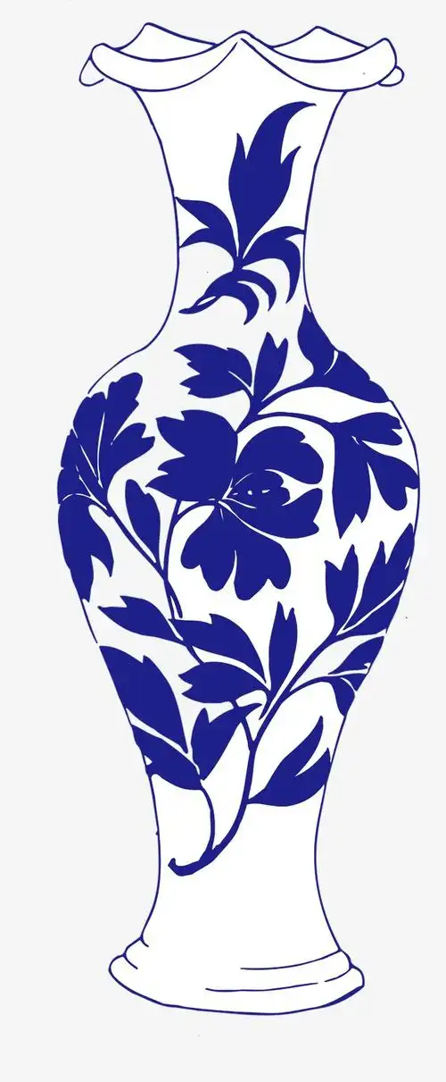 中国风中式传统复古青花瓷花纹纹理边框