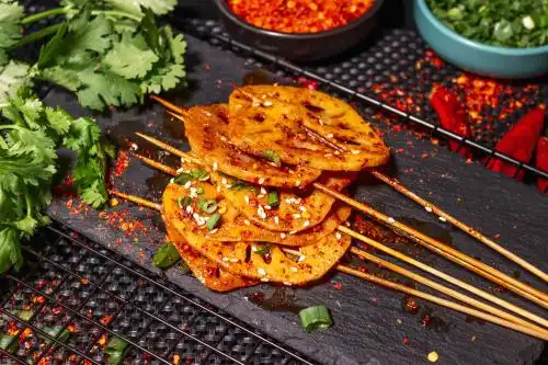 藕片烤串 烧烤 烤串