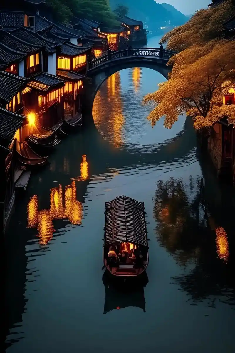 秋色江南水乡有多诗意画意.