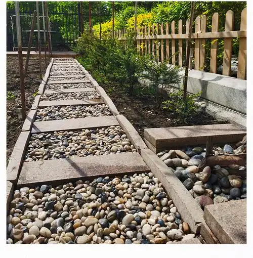 天然鹅卵石铺地造景雨花石原石庭院铺路鱼缸白色鹅软暖石大小石头50斤