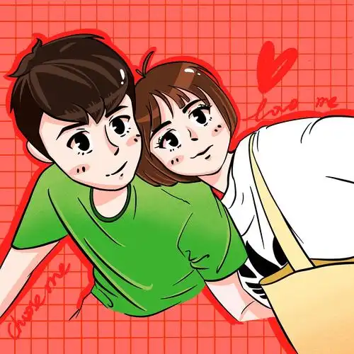 手绘情侣合照 - 原创作品 - 站酷(zcool)