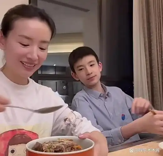 视频中的顶顶有点小"傲娇",跟妈妈互怼.董洁问可以拍他吗?