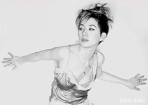 梅艳芳罕见黑白照,80后经典的记忆,她年轻时真美