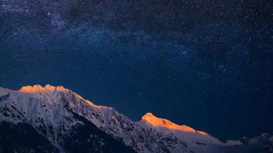 唯美蓝色星空自然景观桌面壁纸