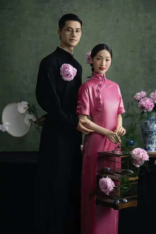 毛阿林的婚纱摄影作品《古典旗袍》