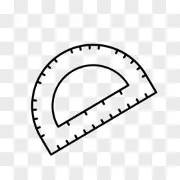 手绘学习用品尺子简笔画装饰素材