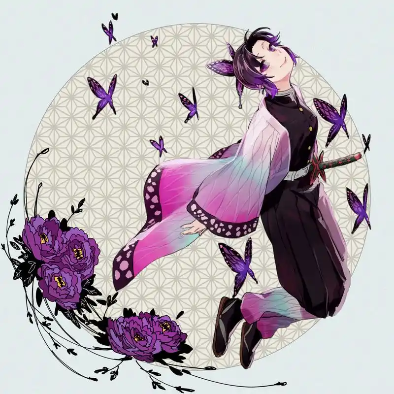 鬼灭之刃# 温柔微笑姐姐蝴蝶忍#壁纸# #动漫插画欣赏