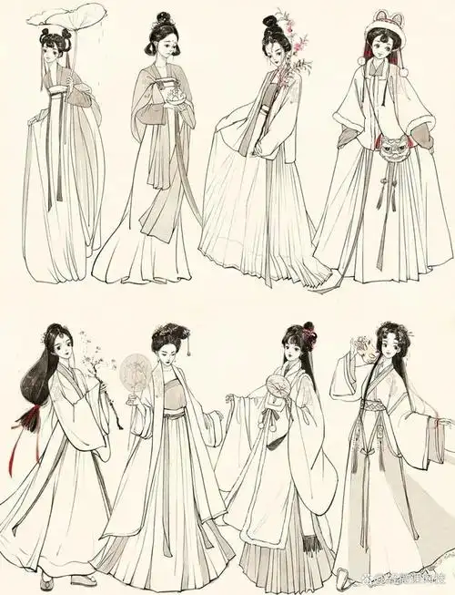 都是一些婀娜多姿的少女,喜欢古风的同学可别错过啦