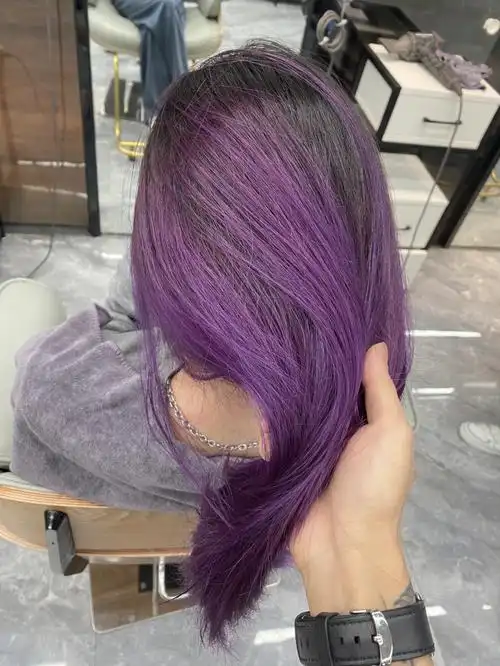 77紫色渐变染掉色也很好看哦