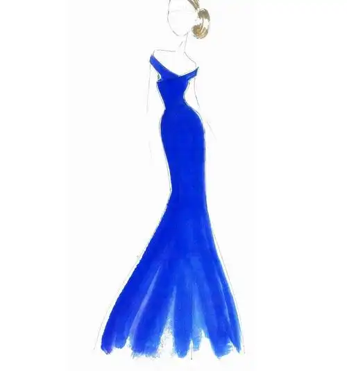 宝蓝礼服-婚纱礼服设计-服装设计