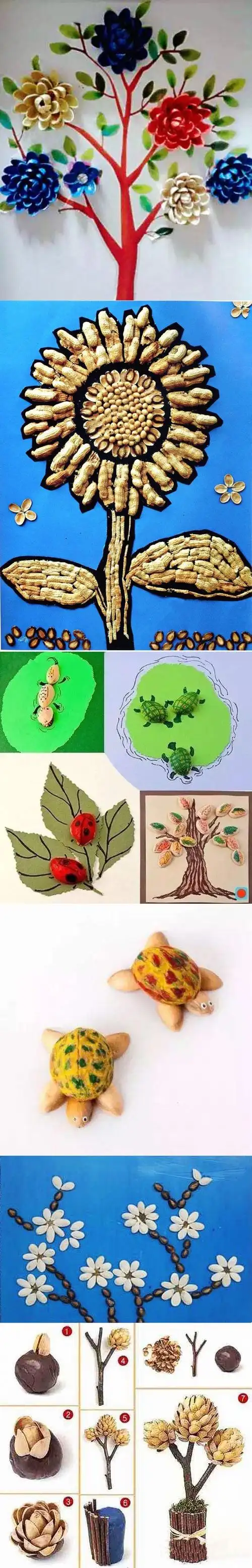 启慧学校"停课不停学"居家亲子美术活动—坚果壳手工贴画