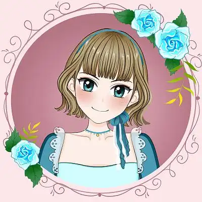 手绘漫画人物女孩头像原创插画海报卡通人物头像