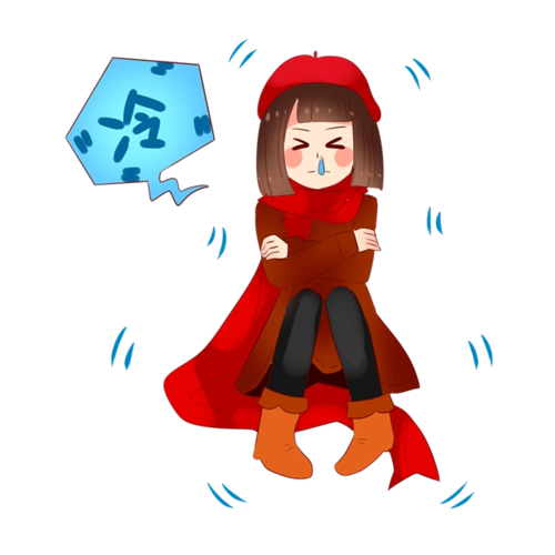 冷的发抖女孩表情包