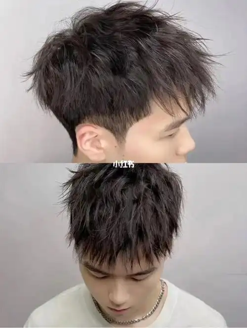 男士钢甲烫发根自然且蓬松