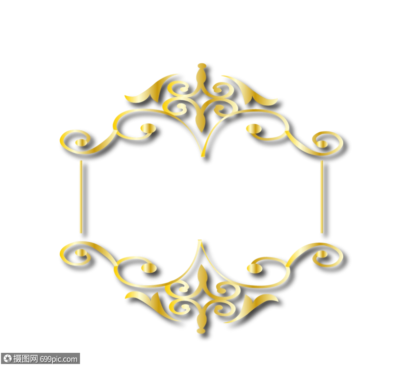 复古金色边框素材
