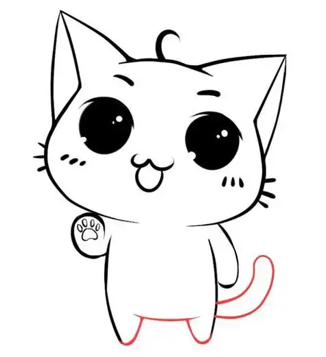 猫咪q版简笔画-简笔画-369作文网