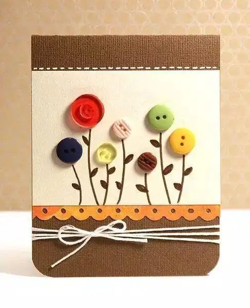 超惊喜用纽扣做出来的手工制作美翻天