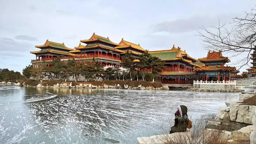 山东蓬莱61冬三仙山洒落冰海的天上宫阙