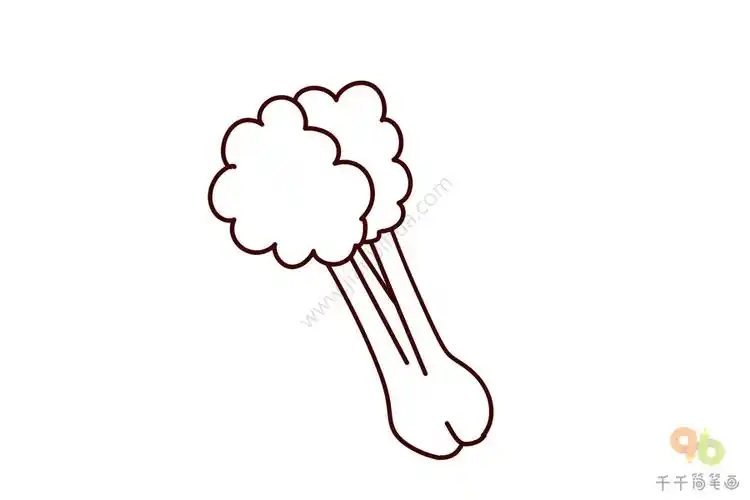 美食图鉴芹菜简笔画步骤图