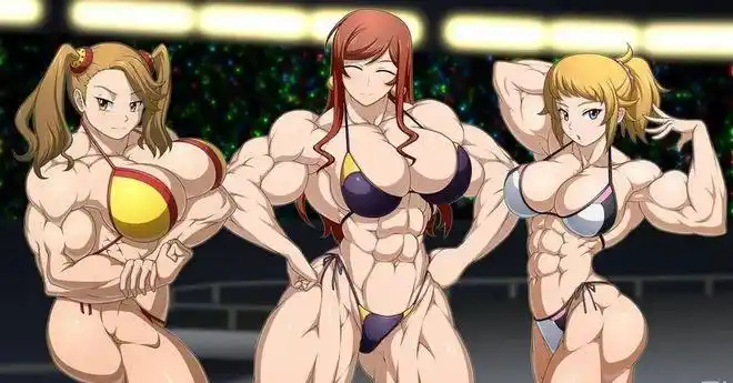 肌肉小姐姐,萌版卡通的别样魅力大片.【高清无水印】